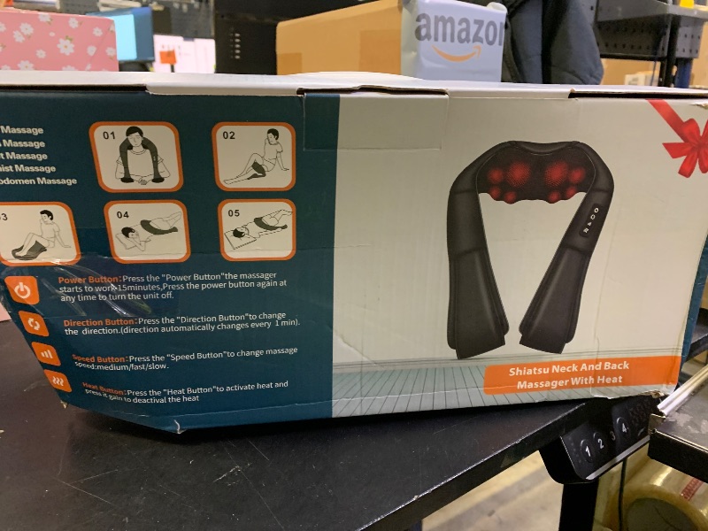 Photo 1 of iKristin Neck Massager with Heat, Shiatsu Massager for Neck, Back, Shoulder, Foot and Leg, Deep Tissue 3D Kneading Massage for Relax Muscles at Home and Offie,Back Massagers for Women and Men