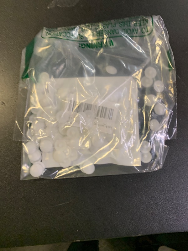 Photo 1 of 100 Pcs 11mm White Screw Cap Covers Assortment Kit, Plastic Self-Tapping Caps Hole Covers Self-Tapping Screws for Phillips Screws Head, Cabinet, Decoration Tapping