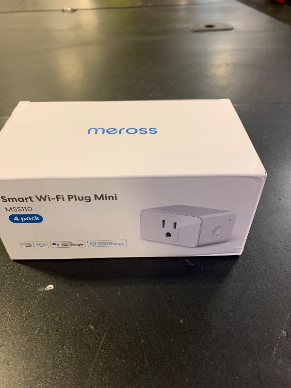 Photo 1 of meross Smart Plug Mini, 15A & Reliable Wi-Fi, Support Apple HomeKit, Siri, Alexa, Echo, Google Assistant and Nest Hub, App Control, Timer, No Hub Needed, 2.4G WiFi Only, 4 Pack