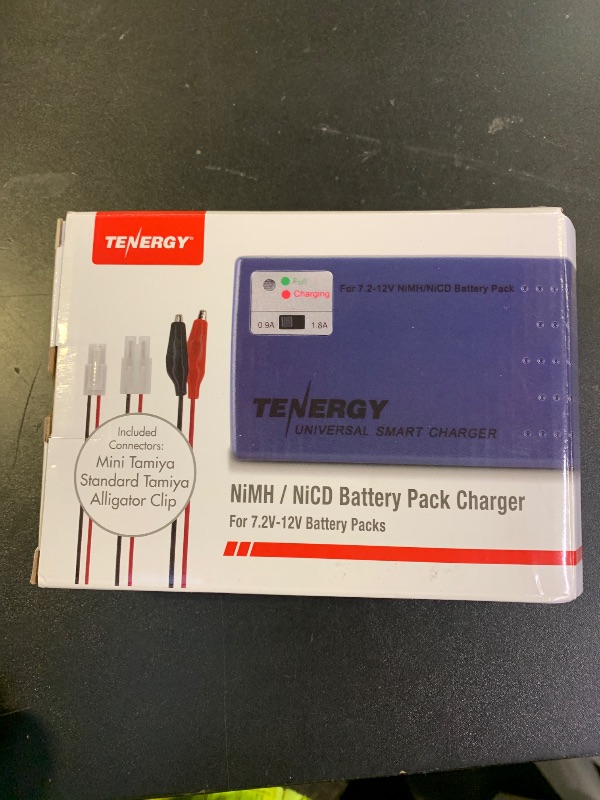 Photo 1 of Tenergy Smart Battery Charger for NiMH/NiCd 7.2V-12V 6S-10S Battery Packs, Compatible with Standard Tamiya/Mini Tamiya/Alligator Clip Connector for RC Cars, Airplanes, Airsoft Batteries