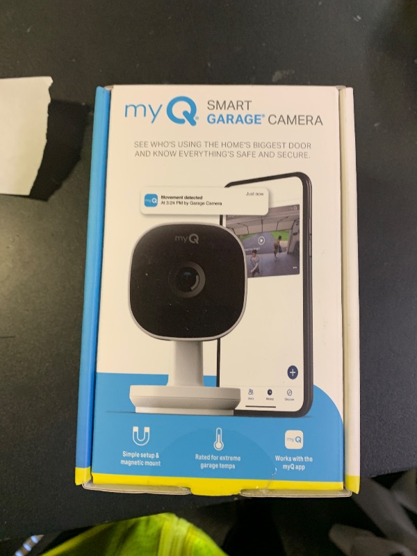Photo 1 of myQ Smart Garage Security Camera – 1080p HD Video, Night Vision, Motion Detection, Magnetic, Wi-Fi, Two-Way Audio, Smartphone Control