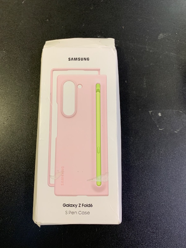 Photo 1 of Samsung Galaxy Z Fold 6 S Pen Phone Case, Protective Cover with Built-in S Pen Holder Slot, Click to Release, US Version, EF-OF95PCPEGUS, Pink