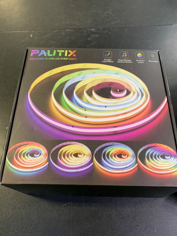 Photo 1 of PAUTIX RGB Smart IC COB LED Strip Lights,Work with Alexa/Google Assistant,20ft/6.1m Addressable UL-Listed 24V Chasing Color Flexible Tape Light Multicolor,for Cabinet,TV,Bedroom,Party DIY Decoration