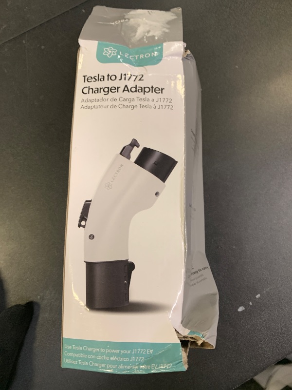 Photo 1 of [Only for J1772 EVs ] Lectron - Tesla to J1772 Charging Adapter, Max 48A & 250V - Compatible with Tesla High Powered Connectors, Destination Chargers, and Mobile Connectors (White)