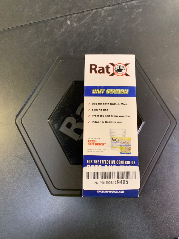 Photo 1 of RatX EcoClear Products 620301-3D, Rodent Station, Plastic, Small Size Suitable for Mice Weatherproof Rat/Mouse Bait Box, Multi