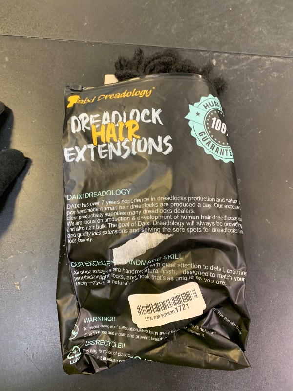 Photo 1 of DAIXI 0.4cm and 0.6 0.8cm Thickness 8-18 Inch 60 Strands 100% Real Human Hair Dreadlock Extensions for Man/Women Full Head Handmade Permanent loc Extensions Bundles Can Be Dyed Bleached Curled Twisted