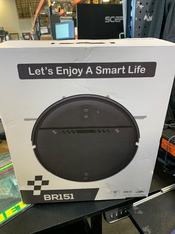 Photo 1 of Robot Vacuum and Mop Combo, 2-in-1 Mopping Robot Vacuum Cleaner with 2300Pa Suction, 2.87'' Slim Design, Wi-Fi/App/Voice Control, 3D Obstacle Avoidance&Self-Charging for Hard Floors, Carpets, Pet Hair