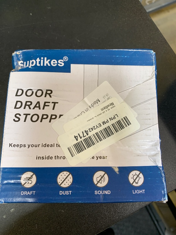 Photo 1 of Suptikes Door Draft Stopper Under Door Seal for Exterior/Interior Doors, Door Sweep, Soundproof Door Bottom Weather Stripping, 2 Inch W x 39 Inch L, Brown