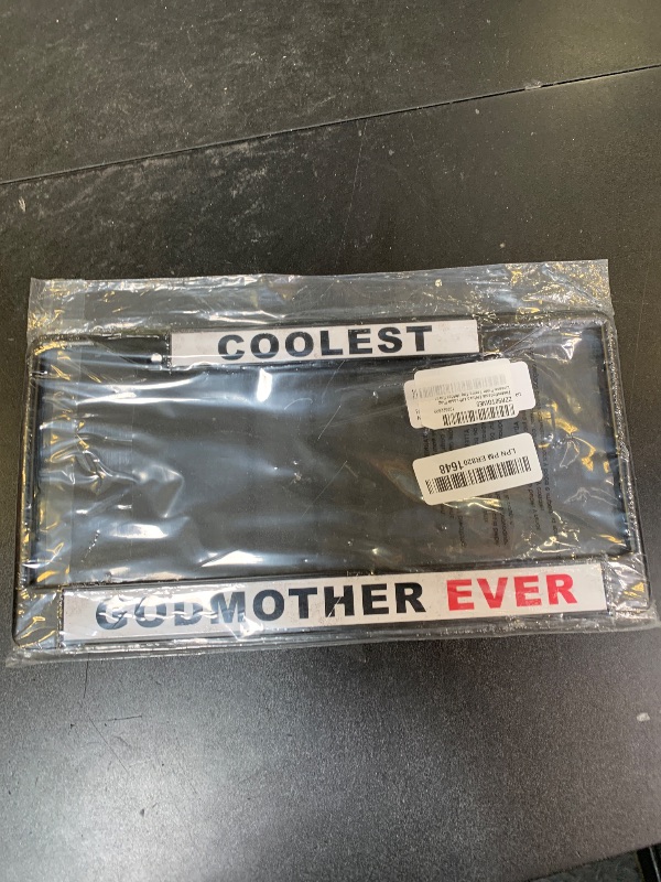 Photo 1 of Coolest Godmother Ever License Plate Frame Tag Holder Cover