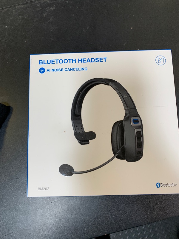 Photo 1 of BRAMMAR Trucker Bluetooth Headset with AI Noise Cancellation Microphone, Trucker Headset with 65Hrs Talk Time & Mute Button, Multipoint Connection, Bluetooth Headsets Fit for Truck Drivers/Cell Phones