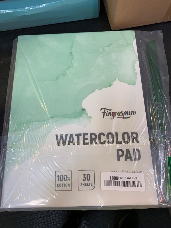 Photo 1 of Fingraspuro Watercolor Paper Pad 9x12 Inch, 30 Sheets, 100% Cotton, Acid-Free, Cold Pressed, for Painting, Drawing, Art Journaling, Professional Artist Quality