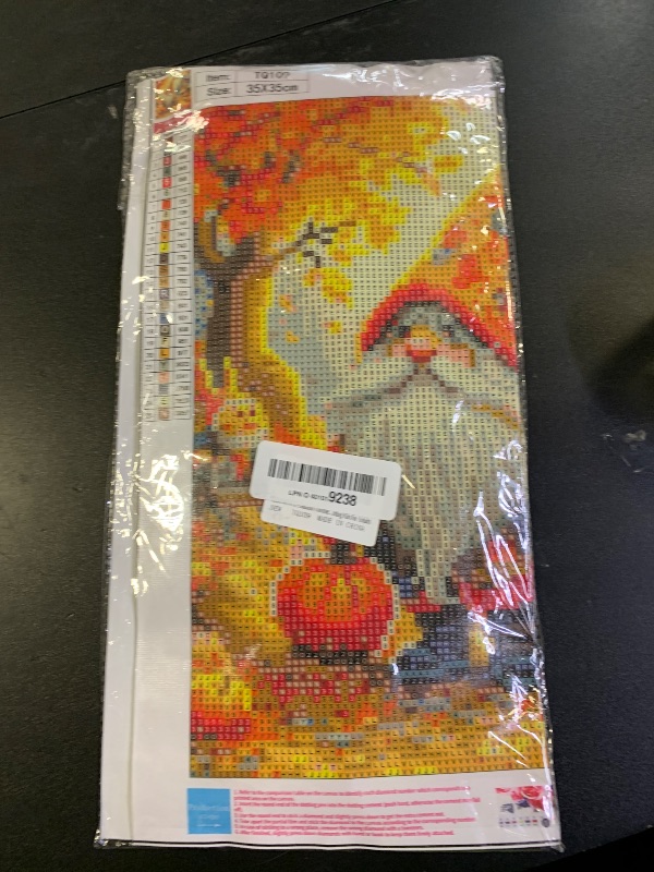Photo 1 of Fall Gnome Pumpkin House Diamond Painting Kits for Adults, 5D Diamond Art Kits for Adults Beginners, DIY Full Round Drill Diamond Dot Painting Gem Art Kits for Adult, Home Wall Decor 13.8x13.8 Inch
