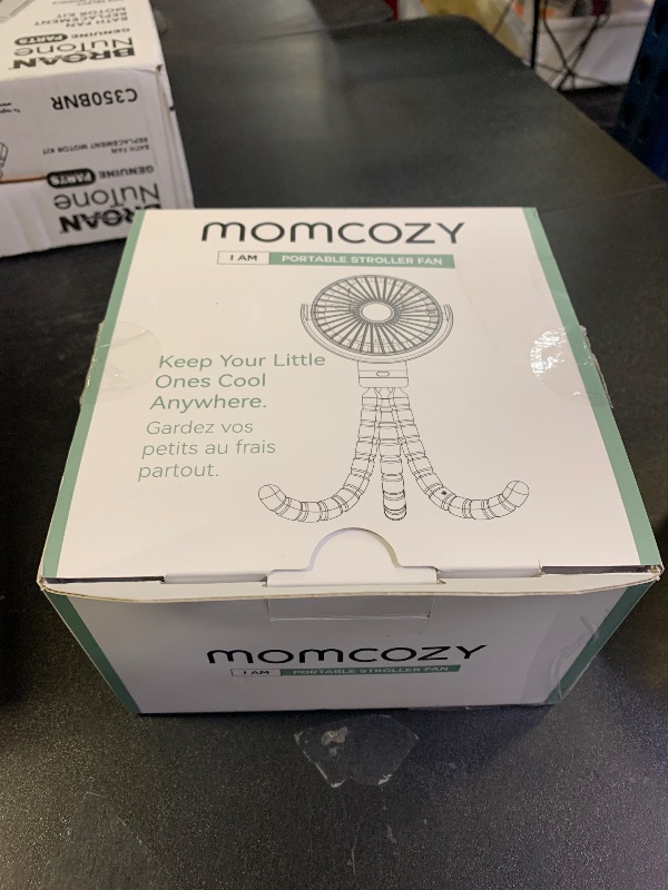 Photo 1 of Momcozy Portable Stroller Fan, 8000mAh, 27H Ultra-long Battery Life, Detachable 4 Speed 360°Rotate, LED Night Light with 2 Modes, USB Rechargeable Handheld Cooling Fan for Travel, Car Seat, Bedroom