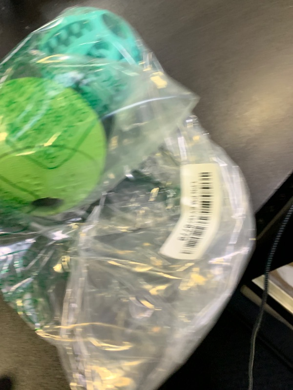 Photo 1 of HIPPIH Dog Puzzle Toy 2 Pack, Interactive Dog Toys for Treat Dispensing, Durable Puppy Toys for Teething, Dog Treat Ball for Teeth/Slow Feeder/IQ Training/Playing, Blue-2.75‘’, Green-3.14‘’