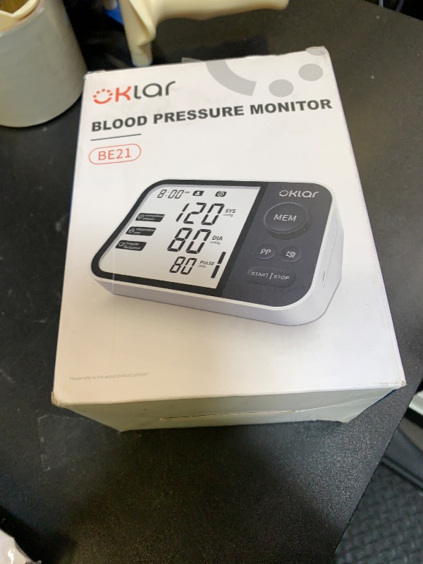 Photo 1 of Blood Pressure Monitor Upper Arm Digital Blood Pressure Monitors for Home Use with Voice Large Display 2x120 Reading Memory 8.7"-16.5" Arm Cuff with Storage Bag
