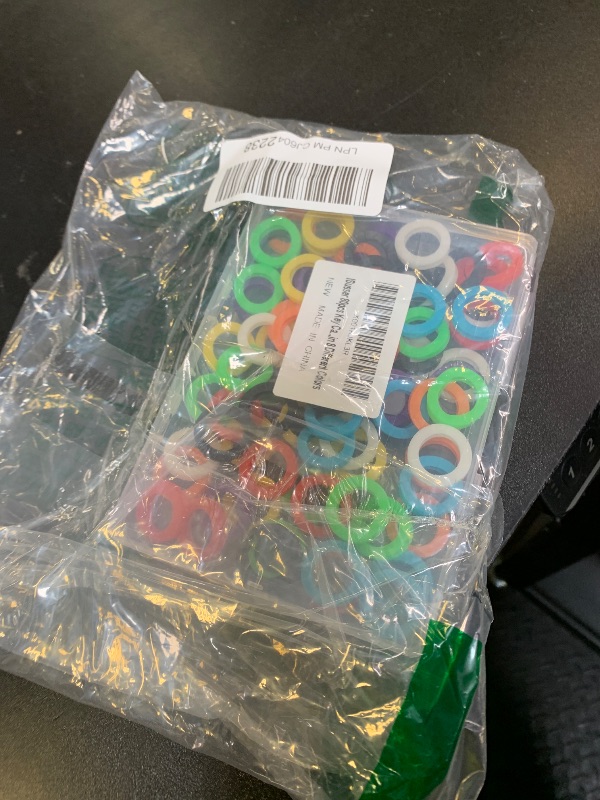 Photo 1 of ISUSSER 80pcs Key Caps Tags, Plastic Key Identifier Rings, Key ID Rings, Upgraded Material Strong Toughness in 8 Colors