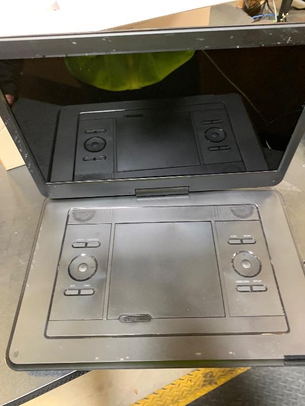 Photo 1 of 17.5" Portable DVD Player with 15.6" HD Swivel Screen, 6 Hours Rechargeable Battery, Supports USB/SD/TV Sync and Multiple Disc Formats, Dual Stereo Speakers, Car Charger, Remote Control (No Blu-Ray)