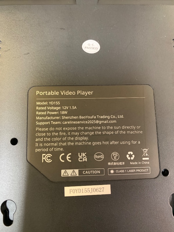 Photo 1 of 17.5" Portable DVD Player with 15.6" HD Swivel Screen, 6 Hours Rechargeable Battery, Supports USB/SD/TV Sync and Multiple Disc Formats, Dual Stereo Speakers, Car Charger, Remote Control (No Blu-Ray)