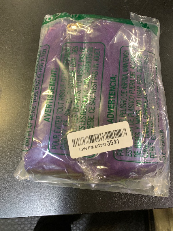 Photo 1 of Purple Braiding Hair Extensions, Synthetic Pre-Stretched Purple Braiding Hair for Braids Cosplay Halloween Stage Performances 2 Packs 48 Inch