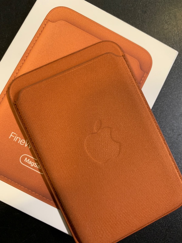 Photo 1 of Apple iPhone FineWoven Wallet with MagSafe – Fox Orange ???????