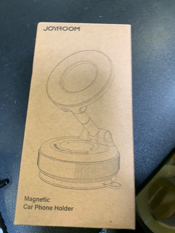 Photo 1 of JOYROOM Magsafe Car Mount, Vacuum Car Phone Mount with Strong Magnet, 360° Metal Strut Suction Cup Phone Mount for iPhone 17 Pro Max/16 15 14 13 12 Series& Android Magsafe Case,Silver