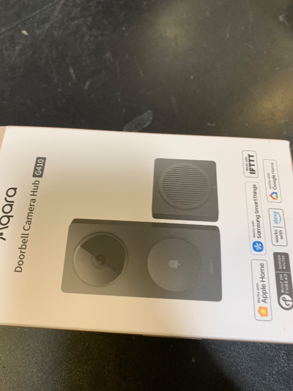 Photo 1 of Aqara Smart Doorbell Camera G410 with Chime, 2K, HomeKit Secure Video, 2-Way Audio, Built-in Matter Hub, Wireless/Wired, Supports Apple Home, Alexa, Google, Home Assistant, 2.4G/5GHz Wi-Fi, Gray