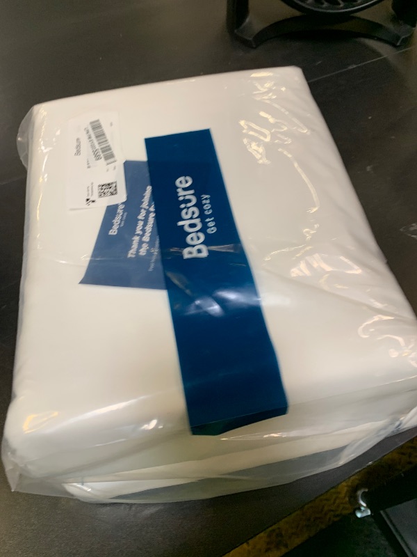 Photo 1 of Bedsure White Oversized King Duvet Cover - 3 Pieces Prewashed Cotton-Like Extra Soft Bedding Set, Includes 1 Duvet Cover 120x98 Inches with Zipper Closure & 2 Pillow Shams, Comforter Not Included