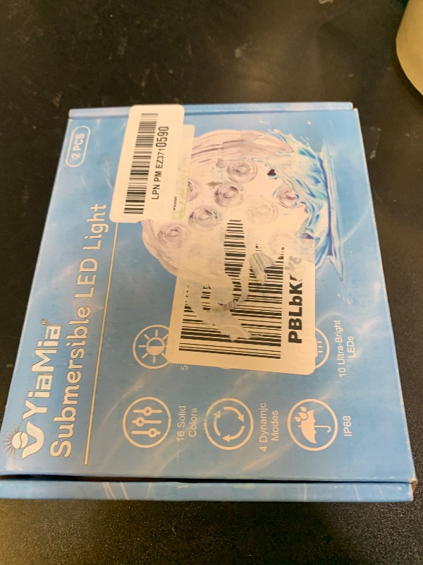 Photo 1 of YiaMia Hot Tub Lights - 2-Pack RGB Color Battery-Powered LED Pool Lights with Remote Control and Suction Cup for Ponds, Decoration, Parties, Spas, Aquariums