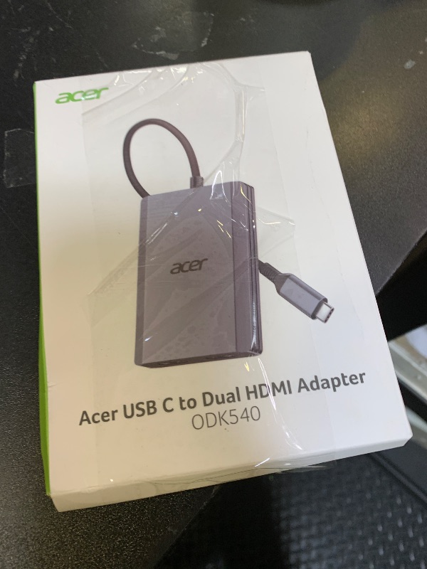 Photo 1 of Acer USB C to Dual HDMI Adapter 4K@60Hz, 4-in-1 USB C Hub Multiport Adapter with 100W PD, USB 3.0, Docking Station Dual Monitor, Compatible with Acer, MacBook Air/Pro, Dell XPS, HP, etc