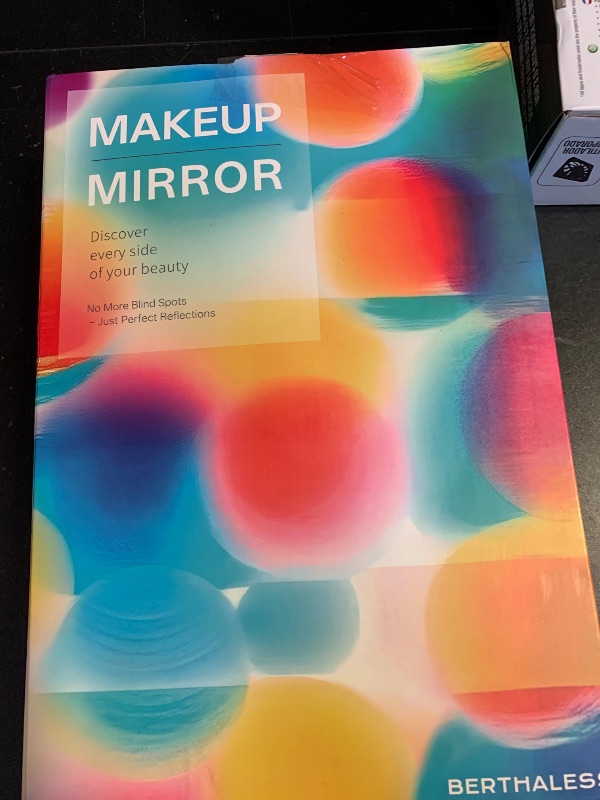 Photo 1 of BERTHALESS for Mom Makeup Mirror Vanity Mirror with Lights, 14.4" L x 9.1" W Rechargeable Lighted Mirror with 1X 2X, 3X, Magnification, Touch Control