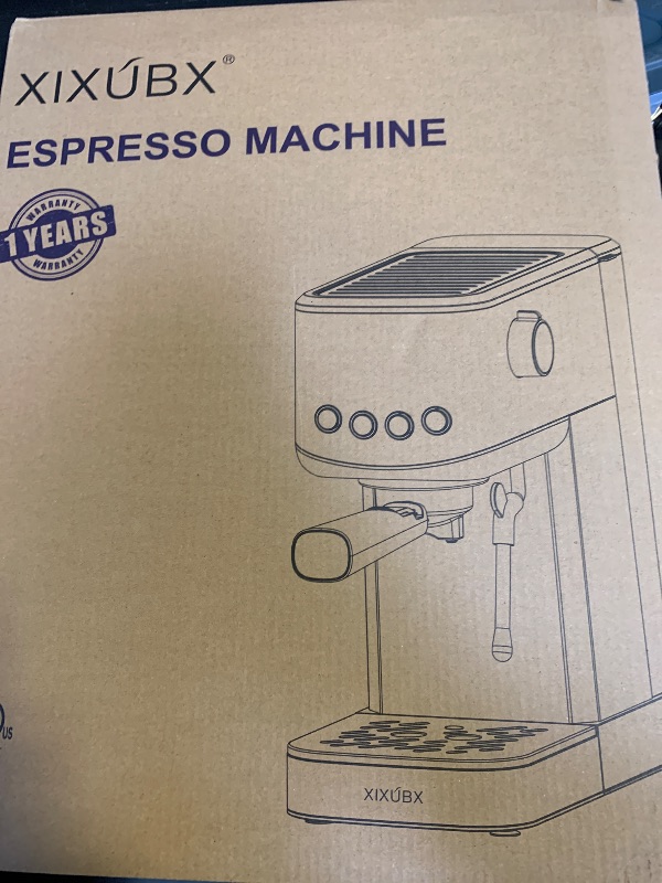 Photo 1 of XIXUBX Espresso Machine 20 Bar with Milk Frother, Stainless Steel Coffee Maker with 42 oz Removable Water Tank for Cappuccino, Latte&Cold Brew, Home&Office, Silver