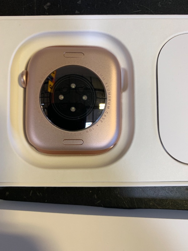 Photo 1 of Apple Watch Series 10 [GPS 46mm case] Smartwatch with Rose Gold Aluminum Case with Light Blush Sport Band - M/L. Fitness Tracker, ECG App, Always-On Retina Display, Water Resistant