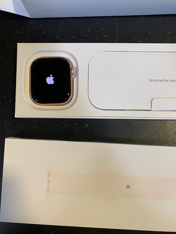 Photo 1 of Apple Watch Series 10 [GPS 46mm case] Smartwatch with Rose Gold Aluminum Case with Light Blush Sport Band - M/L. Fitness Tracker, ECG App, Always-On Retina Display, Water Resistant