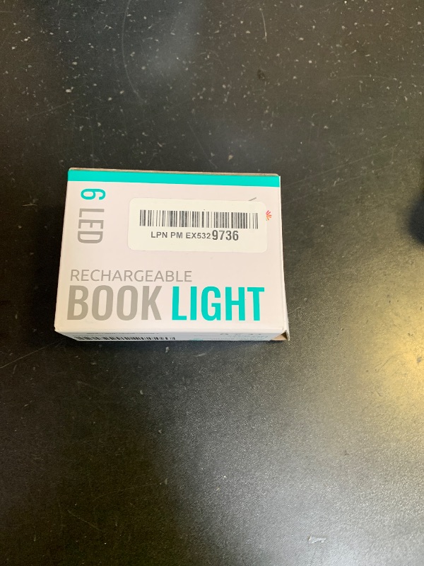 Photo 1 of Vekkia 3000K Warm LED Rechargeable Book Light, Easy for Eyes, Clip on Reading Lights for Reading in Bed, Car & Travel, Lightweight Slim 2.1 oz. Perfect for Readers (Elegant White)