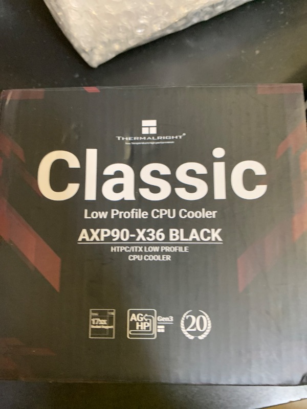 Photo 1 of Thermalright AXP90 X36 Black Low Profile CPU Cooler, with 92mm TL-9015B Slim PWM Fan, ITX CPU Cooler, AGHP Technology, 36mm Height,for AMD AM4 AM5/Intel 1150/1151/1155/1851/1200/1700(AXP90 X36 Black)