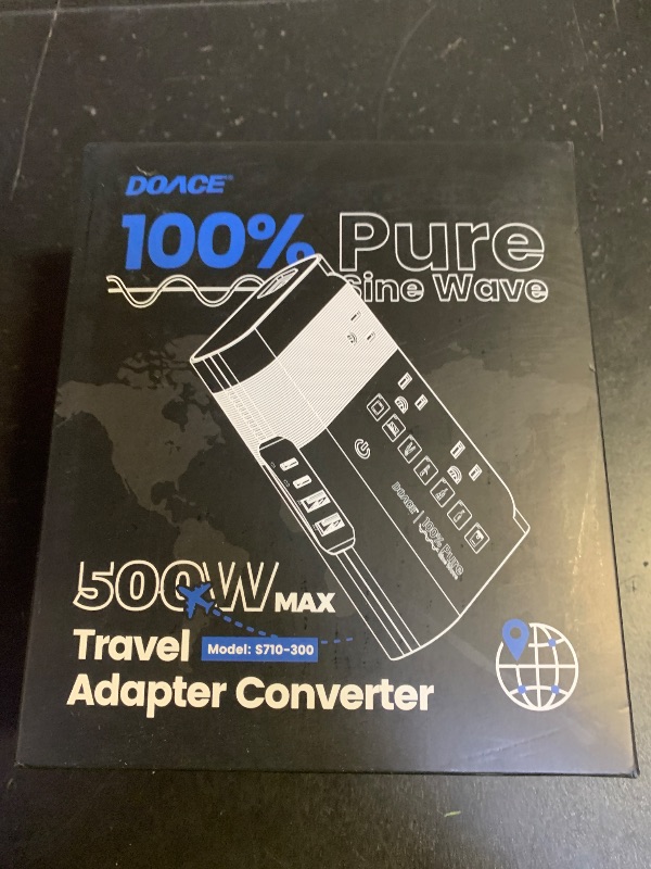 Photo 1 of [Game-Changer] DOACE 500W Max 220V to 110V Converter, 50Hz to 60Hz Voltage Converter for European Travel, 100% Pure Sine Wave Power Converter US to Europe for CPAP Hair Straightener Laptop Cell Phone