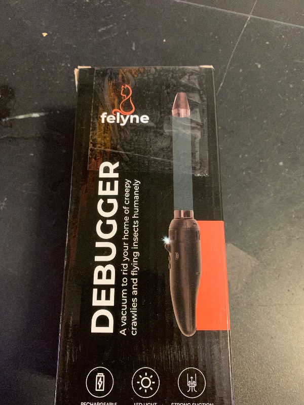 Photo 1 of Felyne Rechargeable Spider Catcher Vacuum, Long Handle, Strong Suction, LED Light, Bug Trap for Spiders Insects Wasps Bees Mosquitos Moths