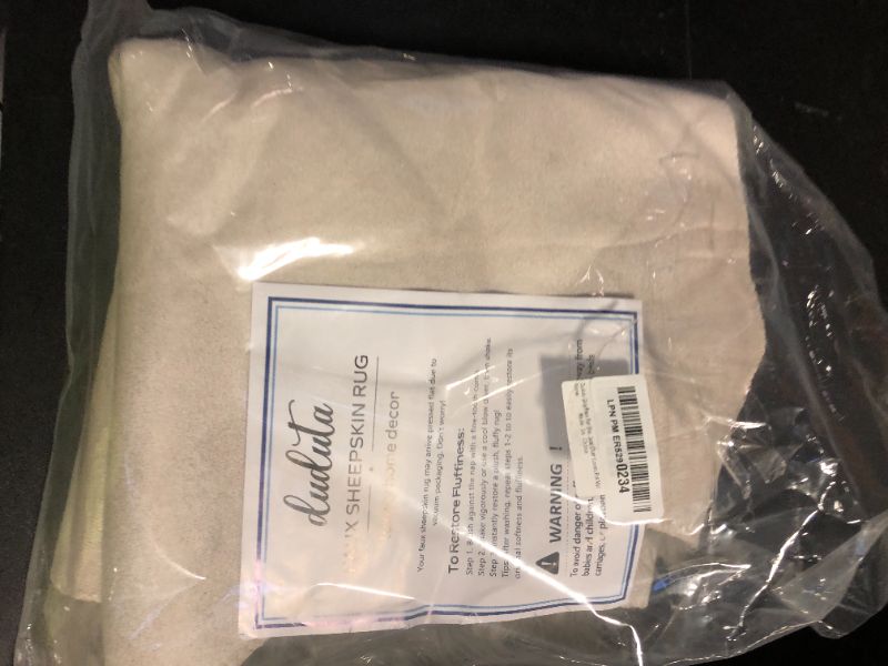 Photo 1 of duduta Gray Faux Sheepskin Chair Seat Covers, Fluffy Shag Fur Throw Rugs Room Decor 2x3 ft