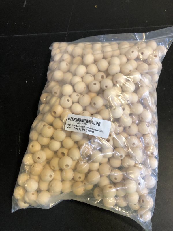 Photo 1 of 500pcs 20mm Wood Beads Natural Unfinished Round Wooden Loose Beads Wood Spacer Beads for Craft Making Decorations and DIY Crafts