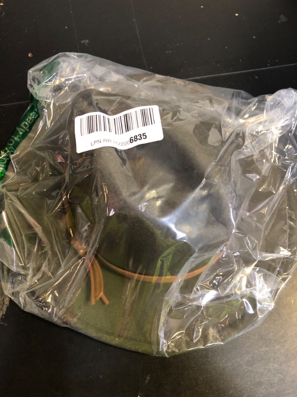 Photo 1 of Lisianthus Men & Women Vintage Wide Brim Fedora Hat with Belt Buckle A-Olive 56-58cm