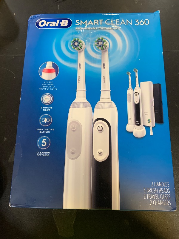 Photo 1 of Oral-B Smart Clean 360 Rechargeable Electric Toothbrush, 2-pack