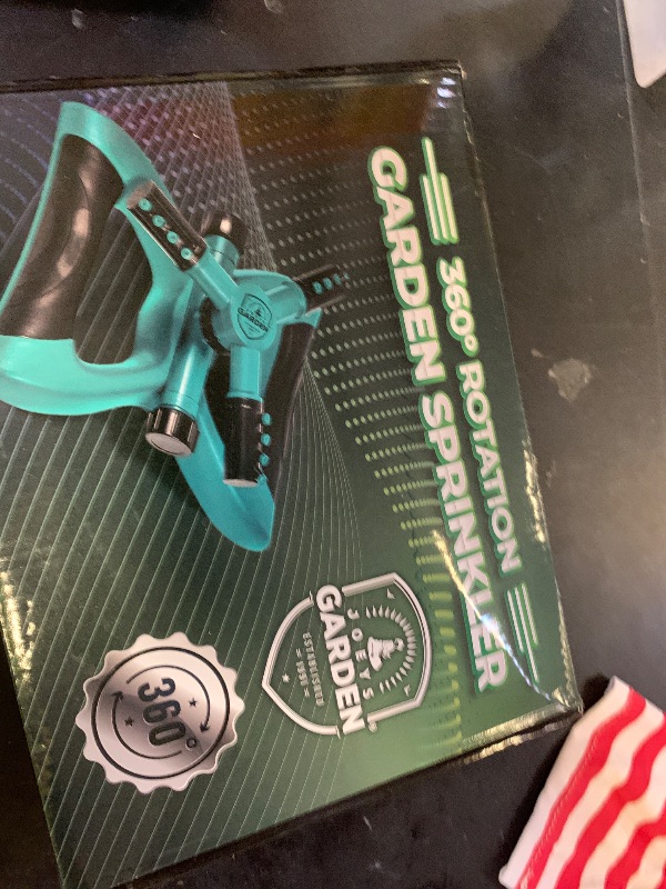 Photo 1 of Joeys Sprinkler for Yard, Rotating Garden Sprinkler for Large Area Coverage, Lawn and Yard Sprinklers (Green)