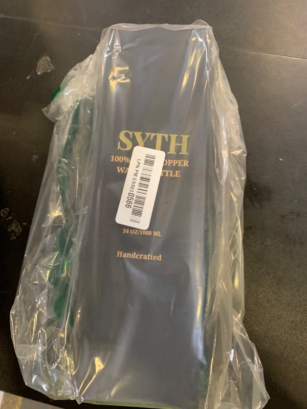 Photo 1 of SYTH Luxury 100% Pure Copper Water Bottle - 34 OZ – |BPA Free| Ayurvedic Copper Drinking Bottle for Women and Men – | Lab-Tested, Heavy Duty & Leak-Proof | Copper Vessel (Luxury Gift Box Included)