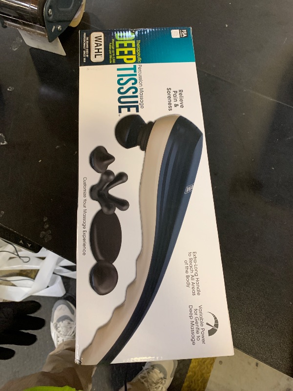 Photo 1 of Wahl Deep Tissue Corded Long Handle Percussion Massager - Handheld Therapy with Variable Intensity to Relieve Pain in The Back, Neck, Shoulders, Muscles, & Legs – FSA Eligible - Model 4290-300