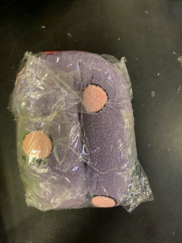 Photo 1 of ucho Pillow for Cats, Ultra Soft Fluffy Pet Calming Toy Half Donut Cuddler, U-Shaped Pillow for Pet Cervical Protection Sleeping Improve- Purple