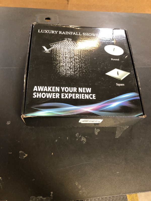 Photo 1 of 12'' Rain Shower Head Combo, High Pressure Rainfall Shower Head with 16'' Flexible Adjustment of Height/Angle Upgraded Extension Arm and 5 Setting Spray Handheld Shower Head, Anti-leak (Chrome)