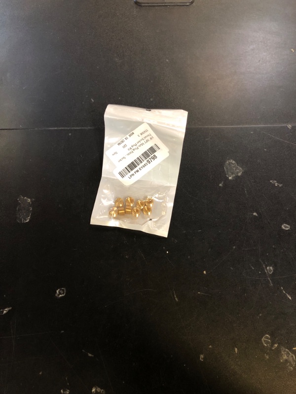 Photo 1 of 1/8" NPT Male Plug Fitting Set, 10 PCS Brass Plug Hex Counter Sunk Plug for Closing the End of, Internal Hex Socket Thread Socket Plug Kit