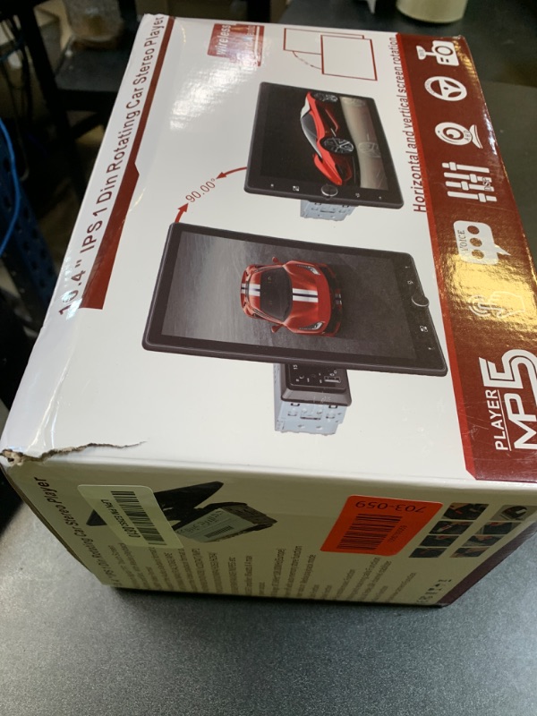 Photo 1 of 10.4“ Wireless CarPlay Stereo Single Din Car Radio,2025 Upgraded Rotatable HD IPS Touch Screen,Wireless Android Auto Car Play Screen Bluetooth RDS/FM EQ SWC USB/TF Backup Camera