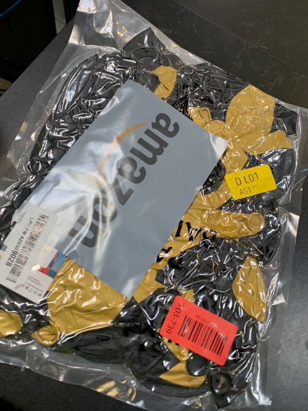 Photo 1 of 100pcs Black and Gold Balloons 12 Inch Metallic Gold and Black latex Party Balloons for Birthday Retirement Graduation New Year's Eve Party Decorations