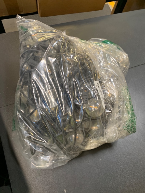 Photo 1 of 100FT G40 Solar String Lights, Globe Outdoor String Lights with 52 E12 Waterproof LED Bulbs, 2700K Shatterproof Patio Lights, Solar Powered Hanging Lights for Porch Garden Backyard Pergola Bistro Deck